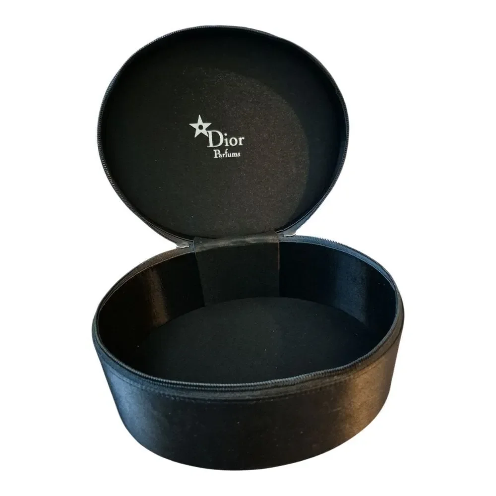 Dior Parfums Round Zip cosmetic case bag Black